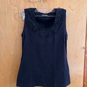 Dolce & Gabbana Black Lace Trim Women's Top size 42 (M)
